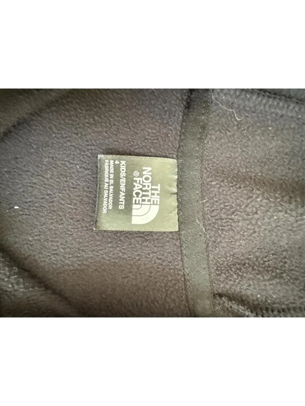 The North Face Kids Black Full Zip Hooded Fleece Jacket